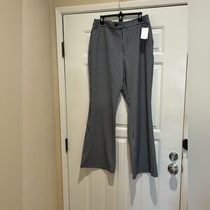 Avec Les Filles navy/white wide leg pants